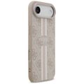 Púzdro Guess 4G Printed Stripes MagSafe pre iPhone 17 Air ružové
