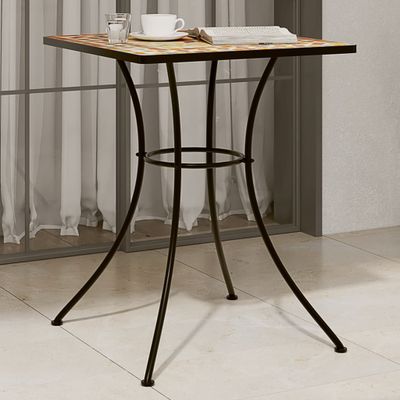 vidaXL Mozaikový bistro stolík tehlová farba 60x60x74 cm keramika