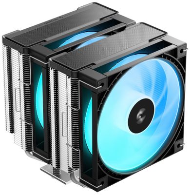 DEEPCOOL chladič AG620 G2 ARGB/ 2x 120mm fan / 6x heatpipes / PWM / pro Intel i AMD / černý Chladic procesoru, dvouvežový, 6× tepelná trubice, 2× 120mm ARGB PWM, CTT 2.0, Intel LGA1851/1700, AMD AM5/AM4