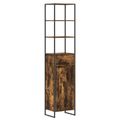 vidaXL Kúpeľňová skriňa Dymová dub 40 x 30 x 180 cm Kompozitné drevo