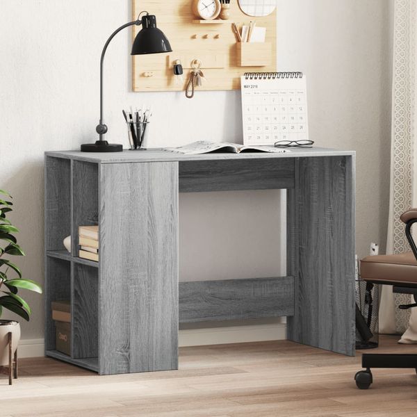 vidaXL Stôl sivý dub sonoma 102x50x75 cm kompozitné drevo