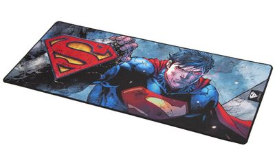 Superman herní podložka XXL/ 90 x 40 cm Podložka pod myš, herní, 900×400×3mm, modro-cervená