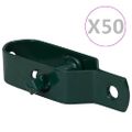 vidaXL Napináky na plot 50 ks, 100 mm, oceľ, zelené