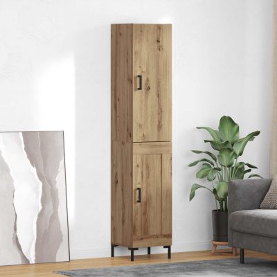 vidaXL Highboard Remeselný dub 69,5 x 34 x 180 cm Kompozitné drevo