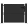 vidaXL Záhradná brána 110 x 105 cm Čierna Zamykateľné