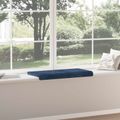 vidaXL Vankúš na lavičku Pl plush kord Námornícka modrá Hĺbka 35 cm