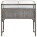 vidaXL Vyvýšený záhon so skleníkom 110x54x120 cm masívne jedľové drevo