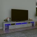 vidaXL TV skrinka s LED svetlami betónová sivá 230 x 36,5 x 40 cm