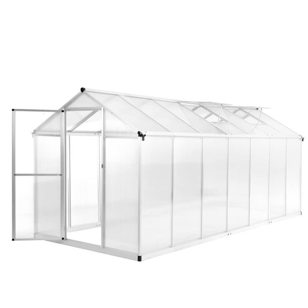 vidaXL Skleník, hliník 421x190x195 cm 15,6 m³