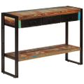 vidaXL Konzolový stolík 110x30x76 cm masívne recyklované drevo