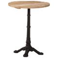 vidaXL Bistro stolík Ø60x76 cm surové mangovníkové drevo