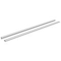 vidaXL Tyč do skrine 2 ks Strieborná 964 x 15 x 29 mm