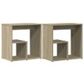 vidaXL Príručné stolíky 2 ks dub sonoma 50x30x50 cm kompozitné drevo