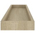 vidaXL Terasové nástenné police 4 ks dub 80x15x4 cm MDF