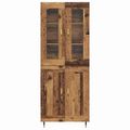 vidaXL Highboard 2 ks Staré drevo 69,5 x 34 x 180 cm Kompozitné drevo