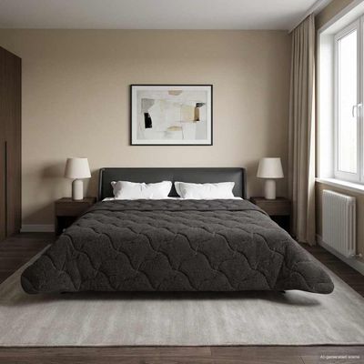 vidaXL Letná prikrývka Antracit 200 x 220 cm Mikrofáza a Teddy fleece