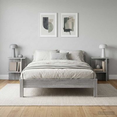 vidaXL Konferenčný stolík 2 pcs Sivá sonoma 40 x 30 x 49 cm