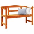 vidaXL Vonkajšia lavička 2 -Seater 119 x 44 x 76 cm Hnedá Obdĺžnikový
