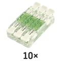 Priama páčková spojovacia svorka 6× 0,2–4 mm2, 10 ks