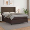 vidaXL Boxspring posteľ s matracom hnedá 140x190 cm umelá koža