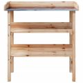 vidaXL Stôl na rastliny s policami 78x38x82,5 cm masívna jedľa