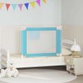 vidaXL Zábrana na detskú posteľ modrá 100x25 cm látka