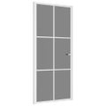 vidaXL Vnútorné dvere 93x201,5 cm biele ESG sklo a hliník