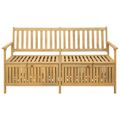 vidaXL Úložná lavička 2 -Seater 148 x 63 x 84 cm Masívna akácia