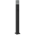 vidaXL Vonkajšia stojaca lampa so zásuvkou čierna 110 cm hliník