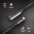 AXAGON RVC-HI2M, USB-C -> HDMI 2.0a redukcia / adaptérov, 4K/60Hz HDR10 Kábel, USB-C (M) na HDMI 2.0a (F), 4K, 60Hz, 0,25m, čierny