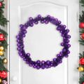 vidaXL Vianočný guľový girland LED Fialová 186 cm Polystyrén