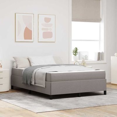 vidaXL Posteľ s pružinovým rámom Sivohnedá 140 x 190 cm látka