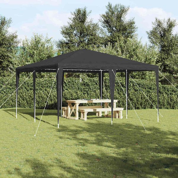 vidaXL Párty stan Antracit 400 x 400 x 266 cm Polyetylén a oceľ