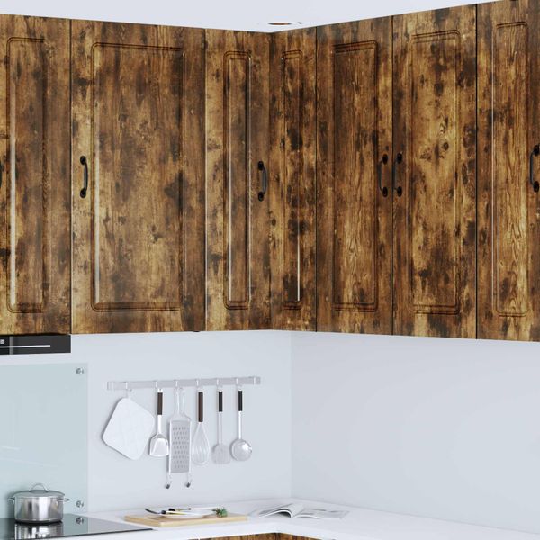 vidaXL Dvierka na umývačku Kalmar Dymová dub 57 x 57 x 100 cm
