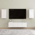 vidaXL TV skrinka, lesklá biela 30,5x30x60 cm, kompozitné drevo
