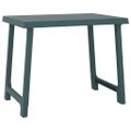 vidaXL Kempingový stôl zelený 79x56x64 cm PP drevený vzhľad
