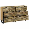 vidaXL Komoda set 2 ks Prírodná 120 x 33 x 75 cm Masívne mango drevo