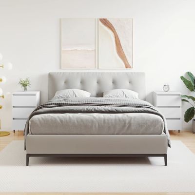 vidaXL Nočné stolíky 2 ks biele 40x35x69 cm kompozitné drevo