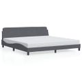 vidaXL Rám postele Dover tmavosivá 200x200 cm zamat