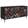 vidaXL TV skrinka OMMEN 102 x 33 x 51 cm Čierny dub Kompozitné drevo