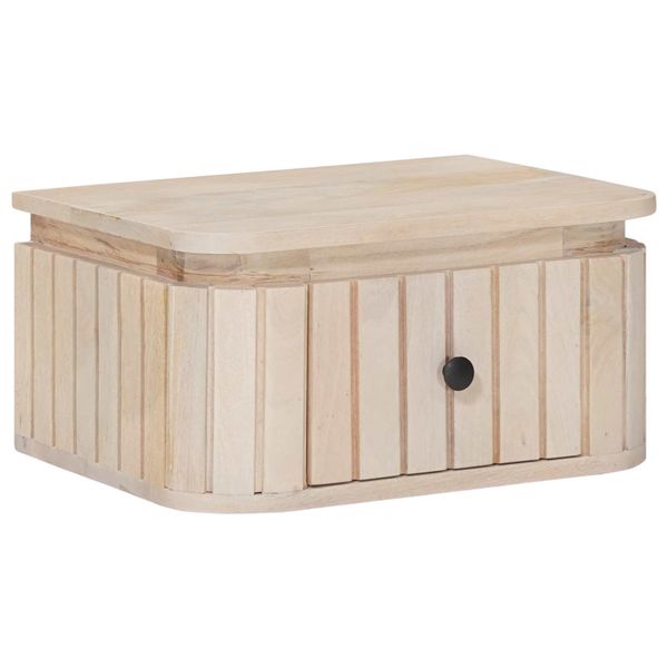 vidaXL Ručne vyrobený nočný stolík Biela 40 x 30 x 20 cm