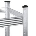 VidaXL 2-vrstvová polička na pneumatiky strieborná 110x40x109 cm Oceľ