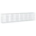 vidaXL Gabiónový kôš s krytom 700x100x150 cm pozinkované železo
