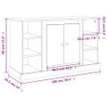 vidaXL Komoda sivý dub sonoma 100x35,5x60 cm spracované drevo