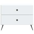 vidaXL Nočný stolík Biela 62 x 34,5 x 47,5 cm Kompozitné drevo