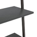 vidaXL Naklonený regál s 3 policami, čierny 64x34x116 cm
