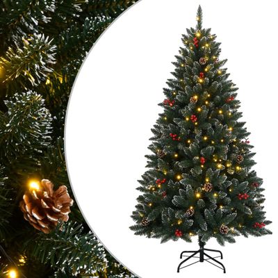 vidaXL Umelý vianočný stromček s 300 LED 180 cm
