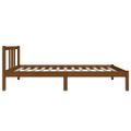 vidaXL Posteľný rám medový drevený masív 75x190cm malé jednolôžko