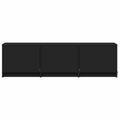 vidaXL TV skriňa s LED 140 x 34 x 40 cm Čierny Konštruované drevo