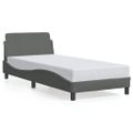 vidaXL Rám postele Dover tmavosivá 80x200 cm látka